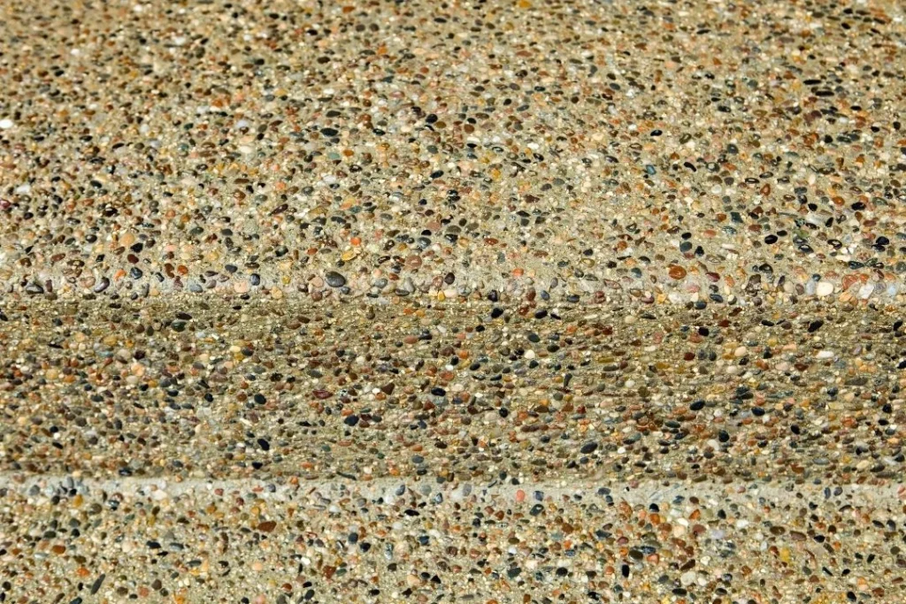 exposed aggregate step