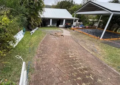 Logan driveway construction process